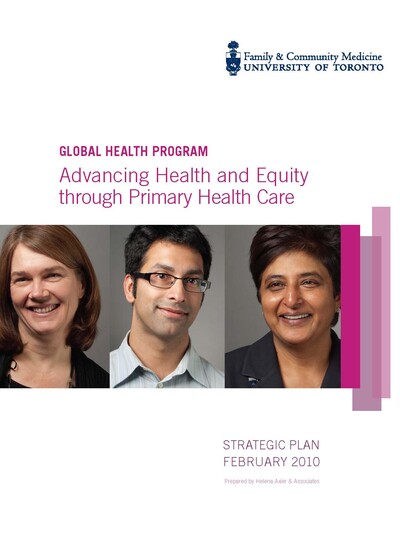 Global Health Program Strategy (2010) cover