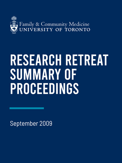 Research Retreat Summary of Proceedings (2009) cover